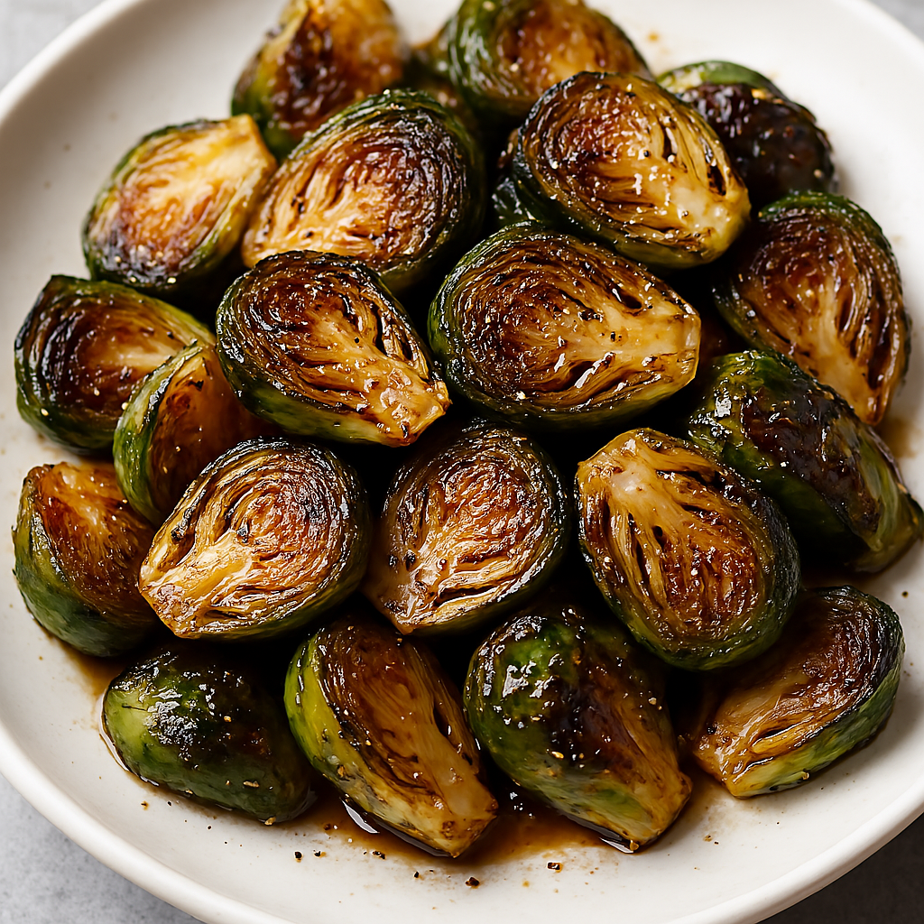 Roasted Brussels Sprouts with Balsamic and Honey
