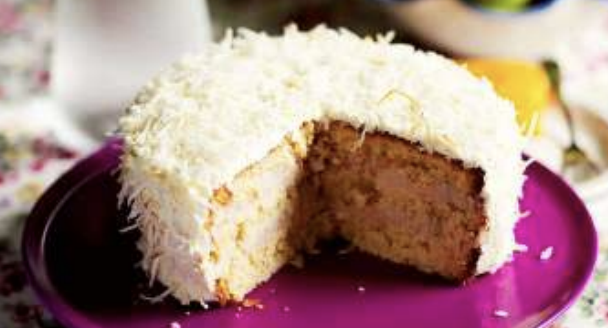 Coconut Taro Layered Cake
